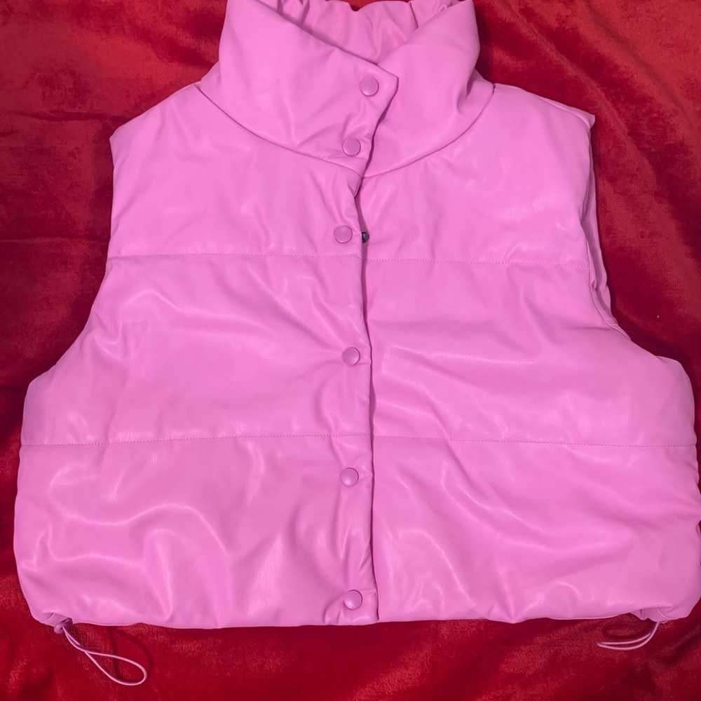 Almost Famous Vibrant Pink Vest, L, excellent condition